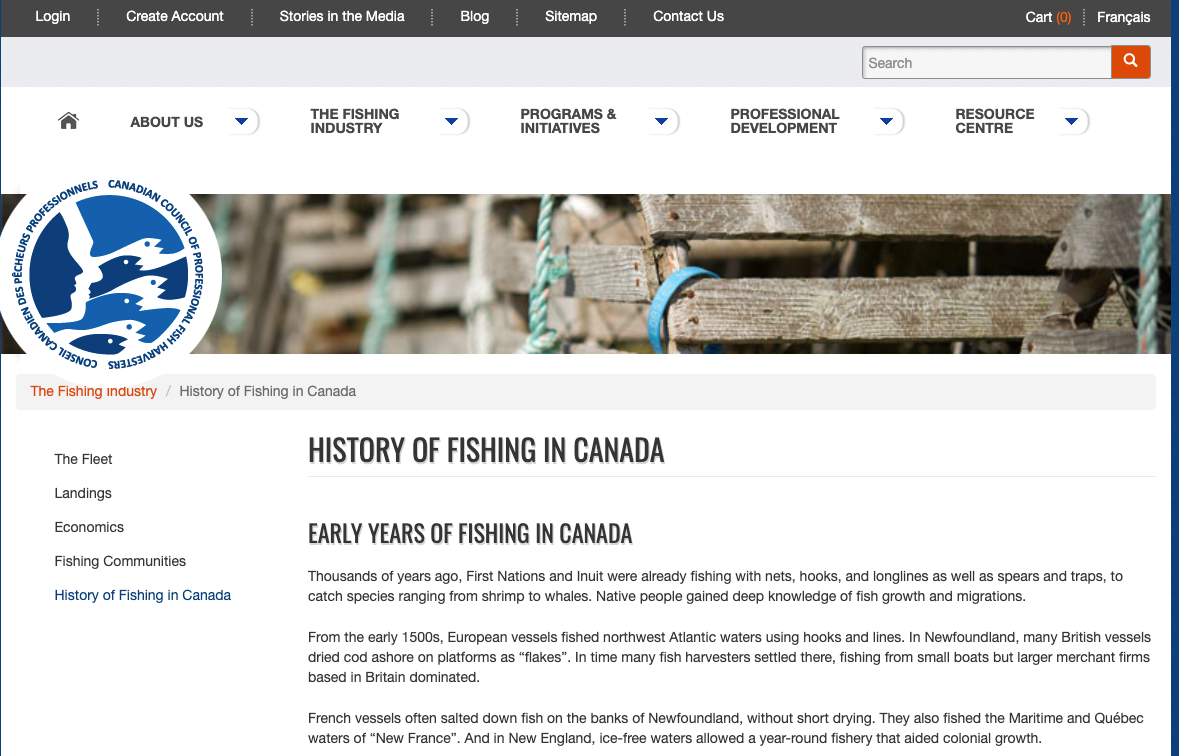 history of fishing
